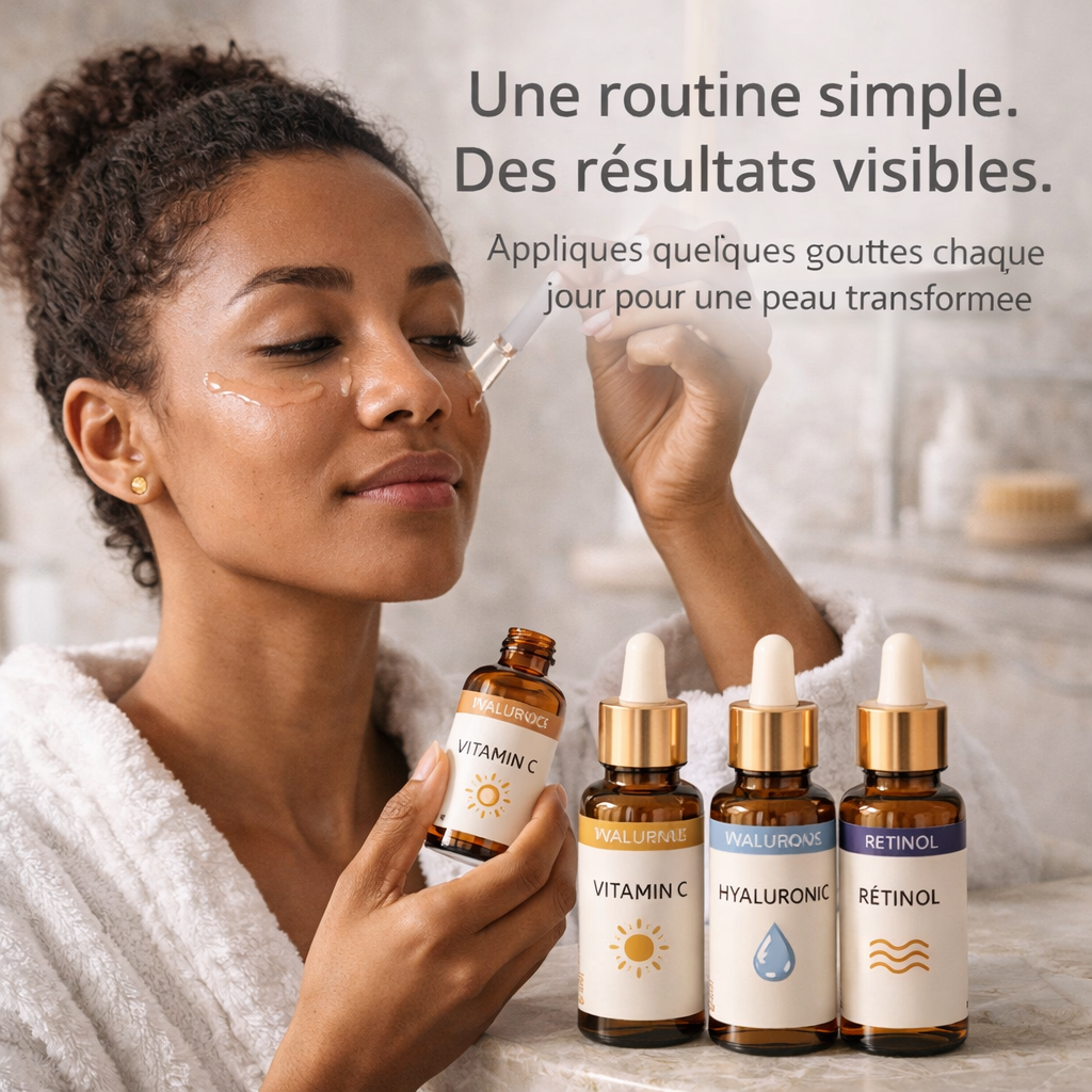 HISENRAIN Sérum Vitamine C + Rétinol + Acide Hyaluronique