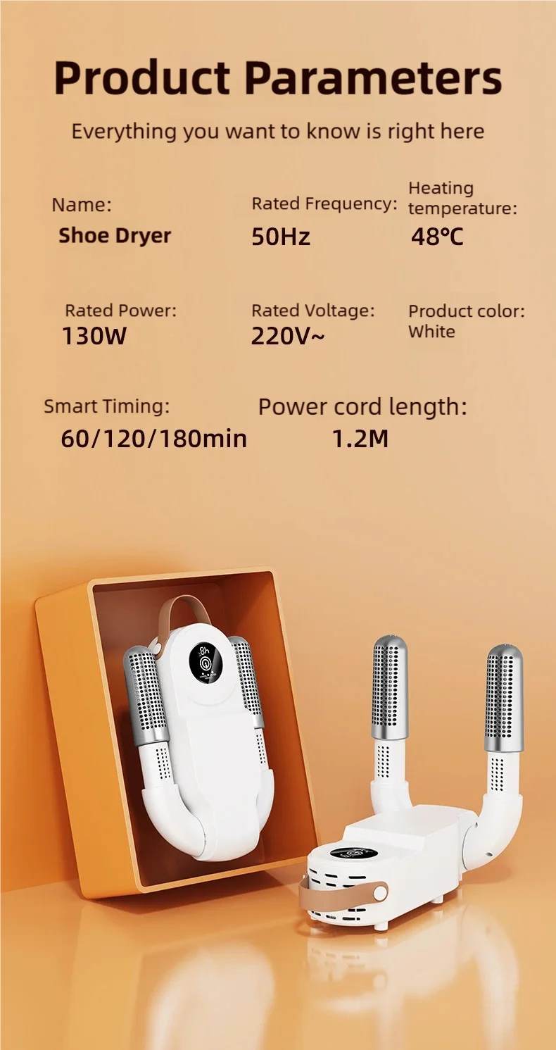 TINSOL nouveau sèche-chaussures pliable à écran tactile chauffage rapide stérilisation chauffage chaussettes sèche-chaussures désodorisant à l'air chaud déshumidificateur