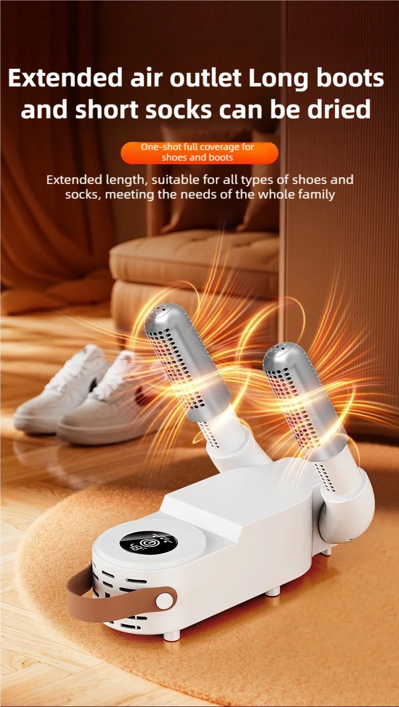 TINSOL nouveau sèche-chaussures pliable à écran tactile chauffage rapide stérilisation chauffage chaussettes sèche-chaussures désodorisant à l'air chaud déshumidificateur