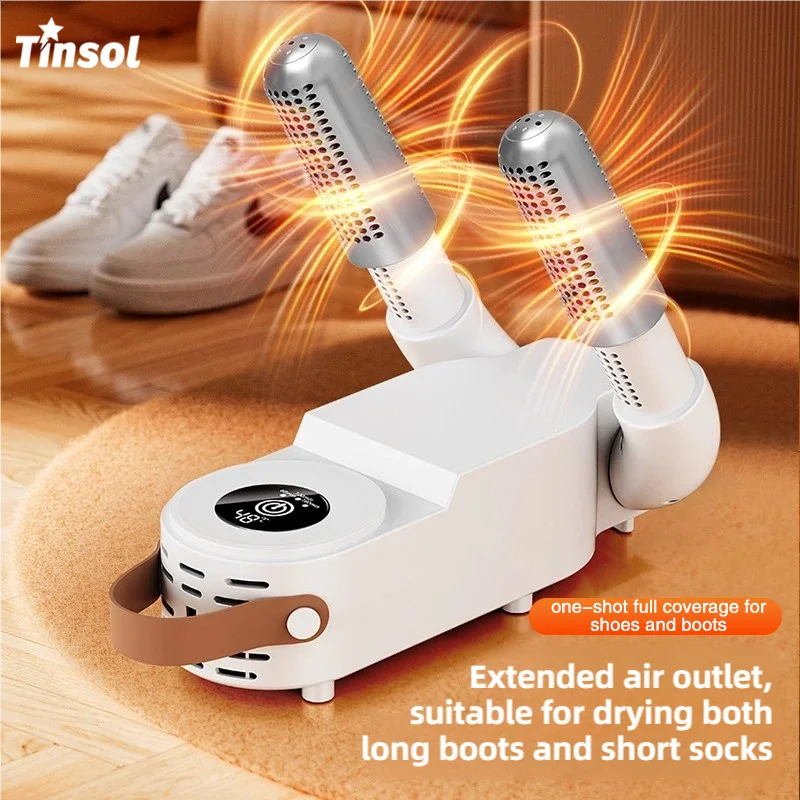 TINSOL nouveau sèche-chaussures pliable à écran tactile chauffage rapide stérilisation chauffage chaussettes sèche-chaussures désodorisant à l'air chaud déshumidificateur