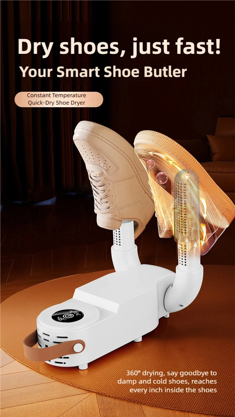 TINSOL nouveau sèche-chaussures pliable à écran tactile chauffage rapide stérilisation chauffage chaussettes sèche-chaussures désodorisant à l'air chaud déshumidificateur
